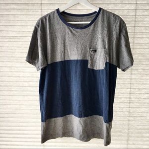 RVCA Color Block Stripe Pocket Tee